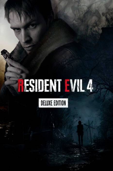 Обложка игры "Resident Evil 4: Remake" с лицом Колхаса